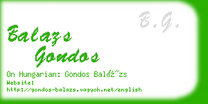 balazs gondos business card